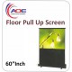Floor Pull Up Screen 60 Inch 